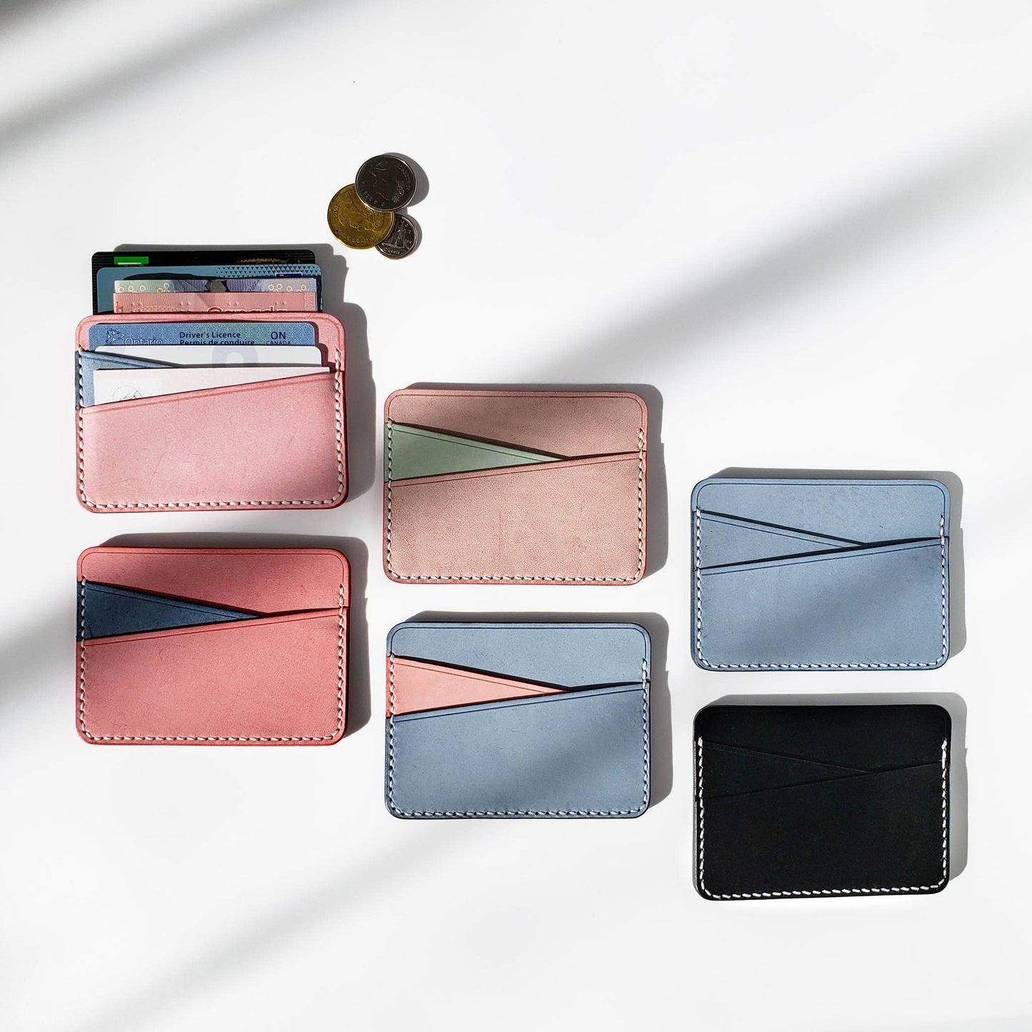 Leather Card Holder - "Geometry"