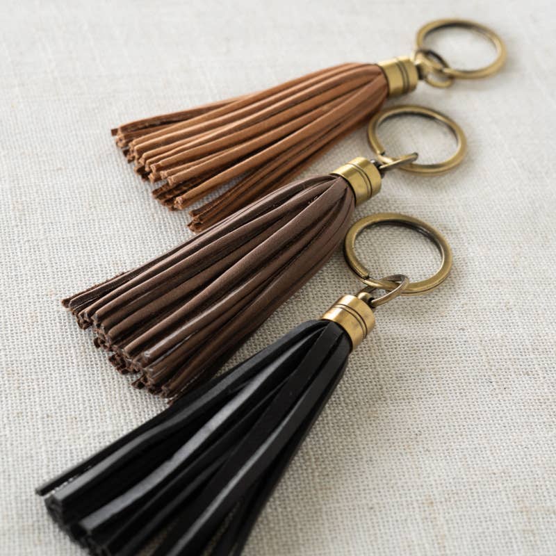 Luxe Leather Tassel Keychain