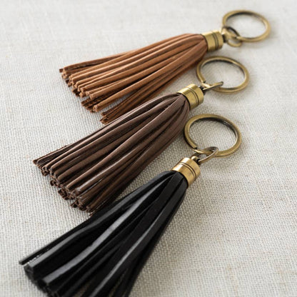 Luxe Leather Tassel Keychain