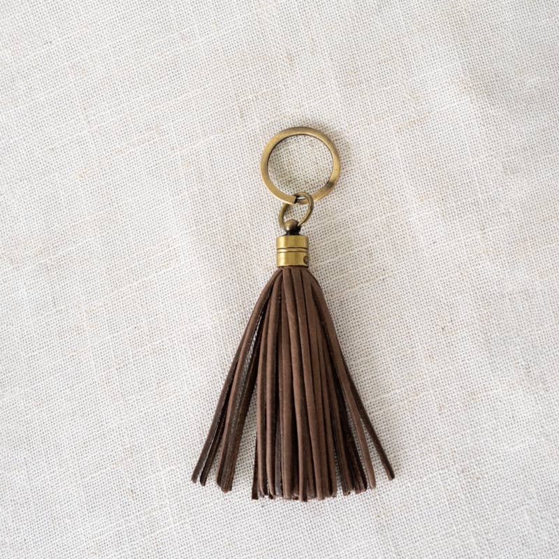 Luxe Leather Tassel Keychain