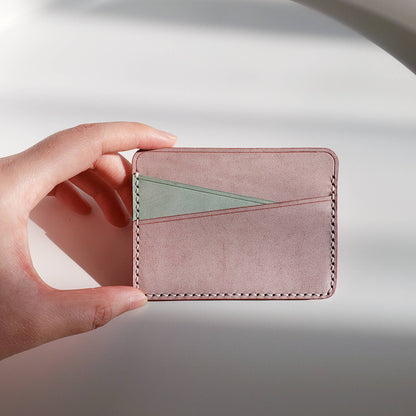 Leather Card Holder - "Geometry"