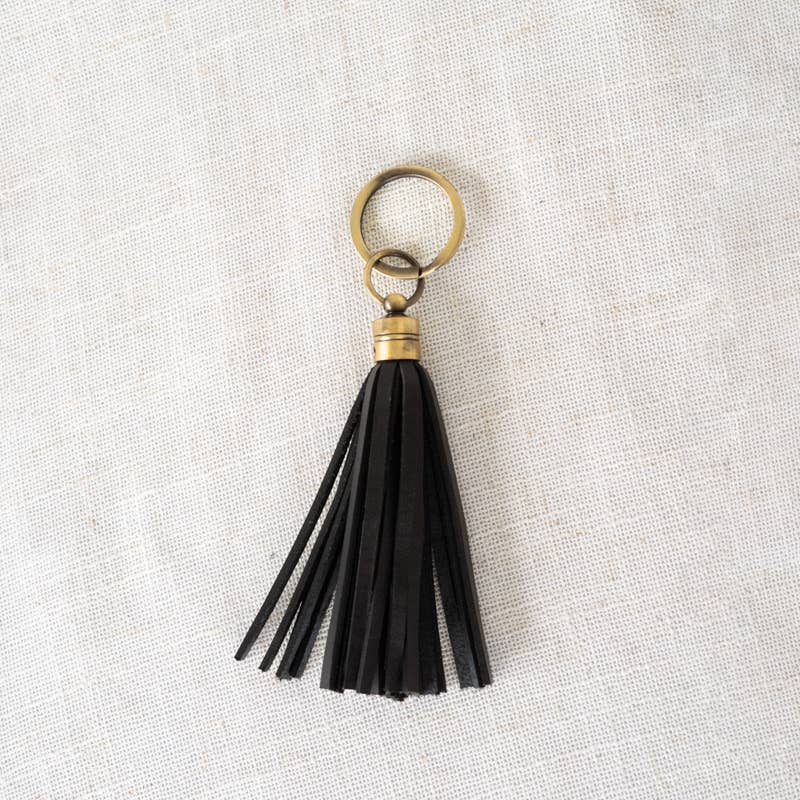 Luxe Leather Tassel Keychain