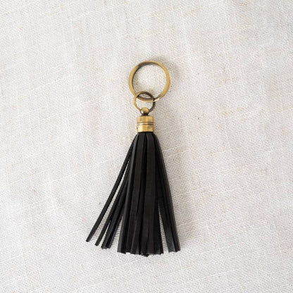 Luxe Leather Tassel Keychain