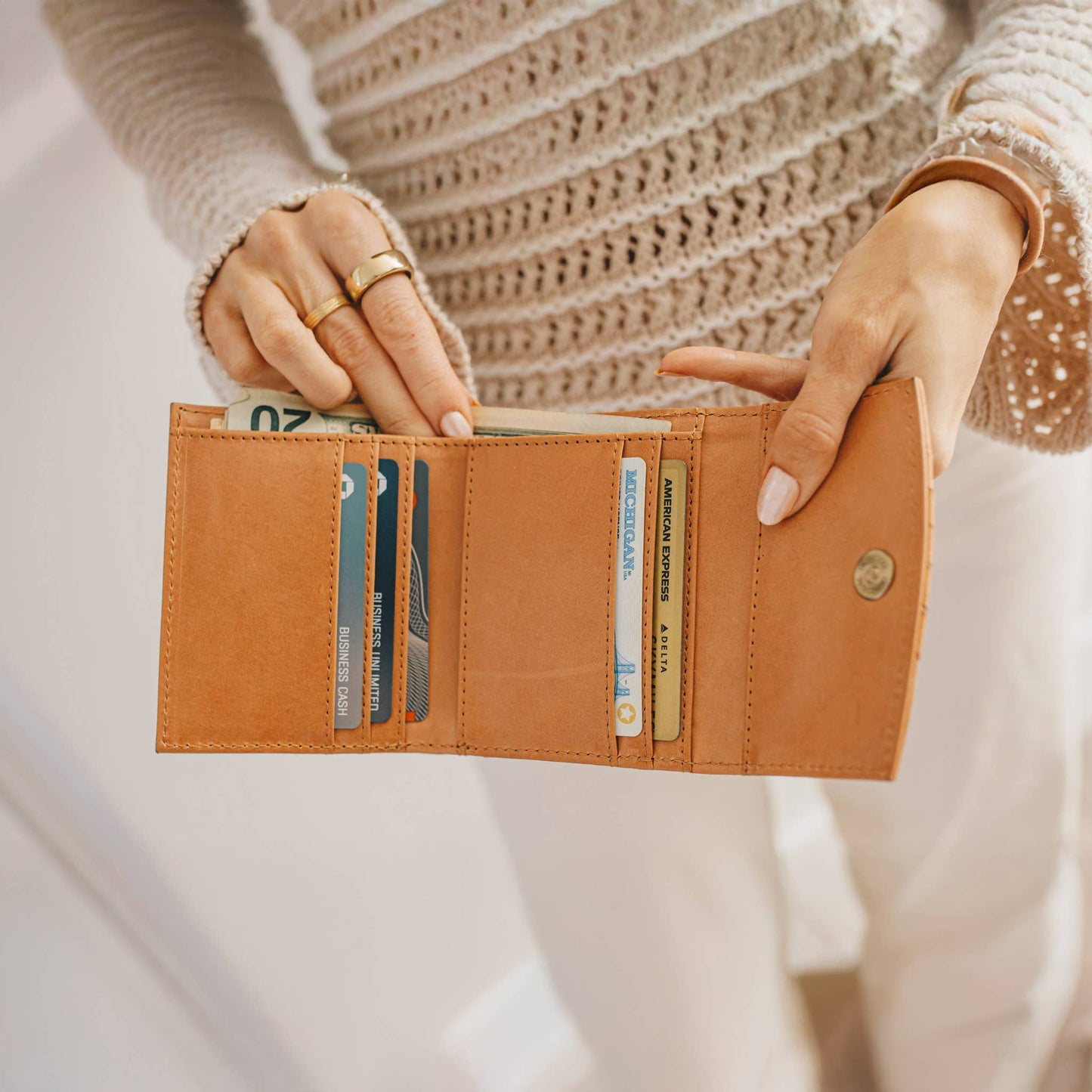 Suri Woven Leather Wallet - Premium Handwoven Leather Everyday Essential