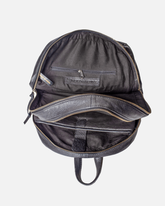 Premium Comfort - Quilted Diamond Patterned, Soft Leather Backpack