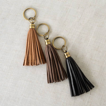 Luxe Leather Tassel Keychain
