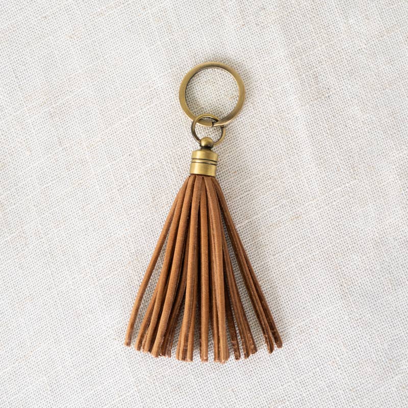 Luxe Leather Tassel Keychain