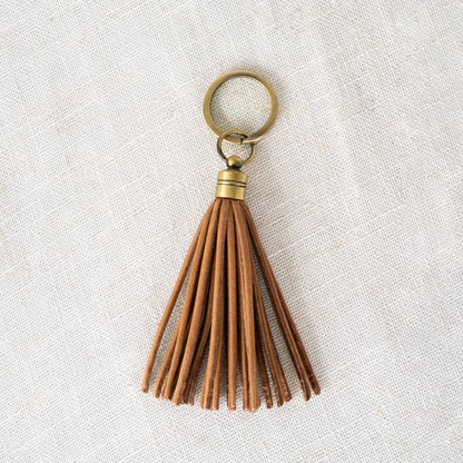 Luxe Leather Tassel Keychain