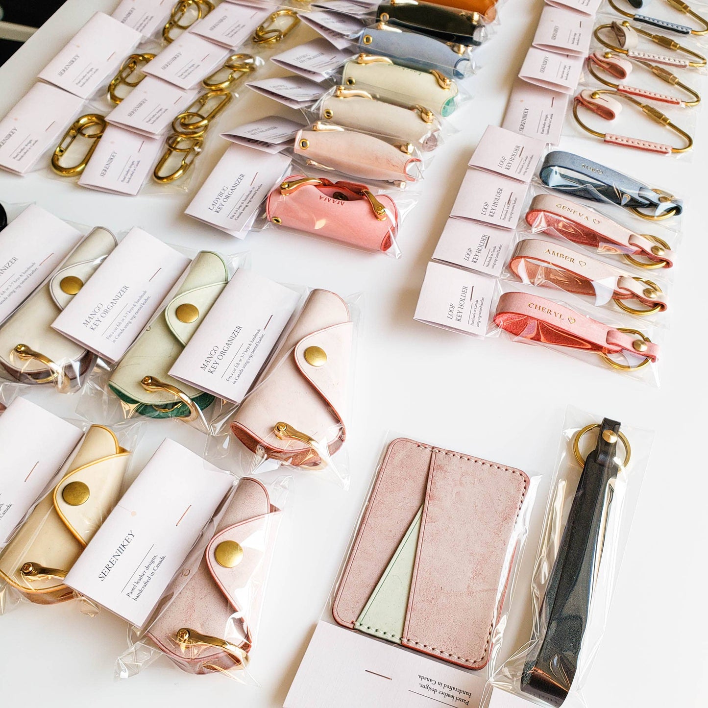 Leather Card Holder - "Geometry"