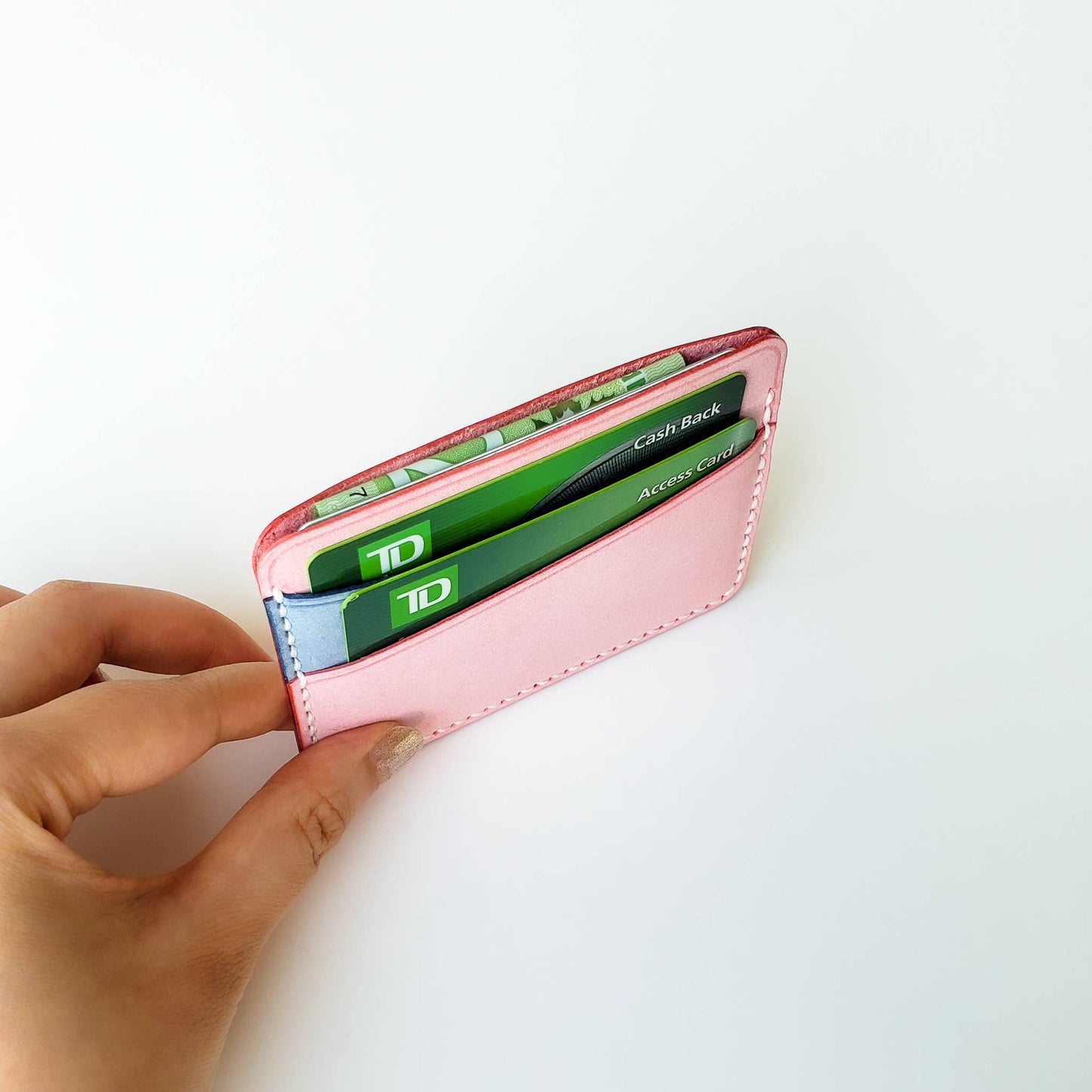 Leather Card Holder - "Geometry"