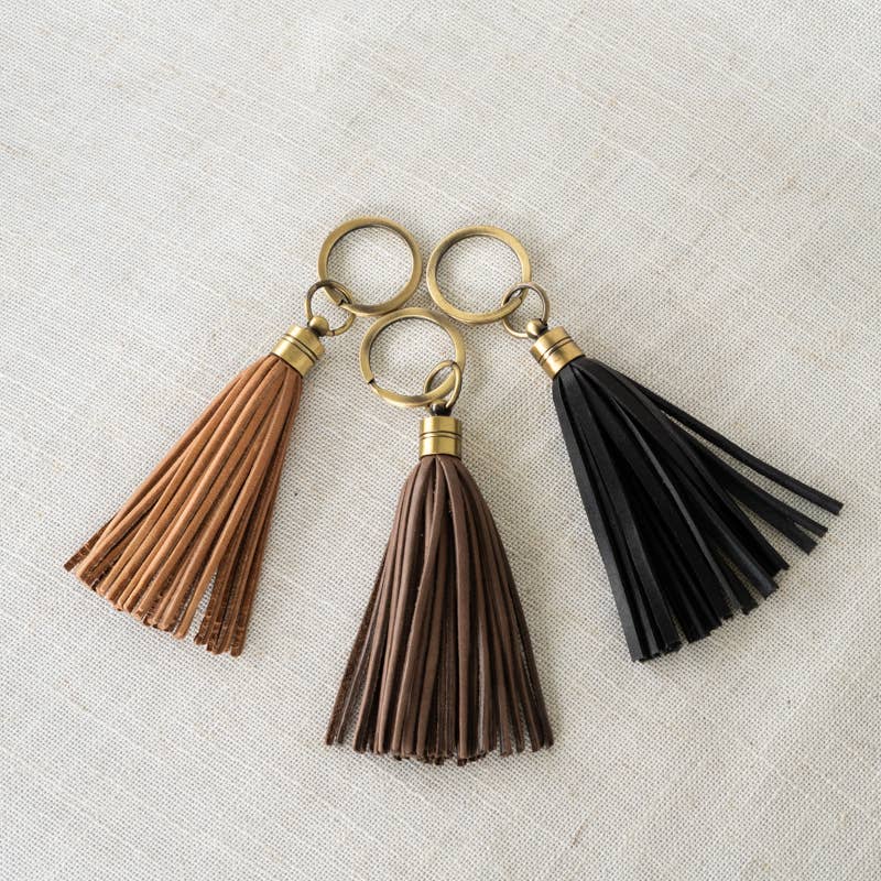 Luxe Leather Tassel Keychain