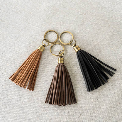 Luxe Leather Tassel Keychain
