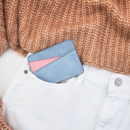 Leather Card Holder - "Geometry"